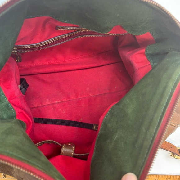 Dooney & Bourke Florentine Leather Satchel Shoulder Handbag Brown Chestnut Large - Picture 13 of 13